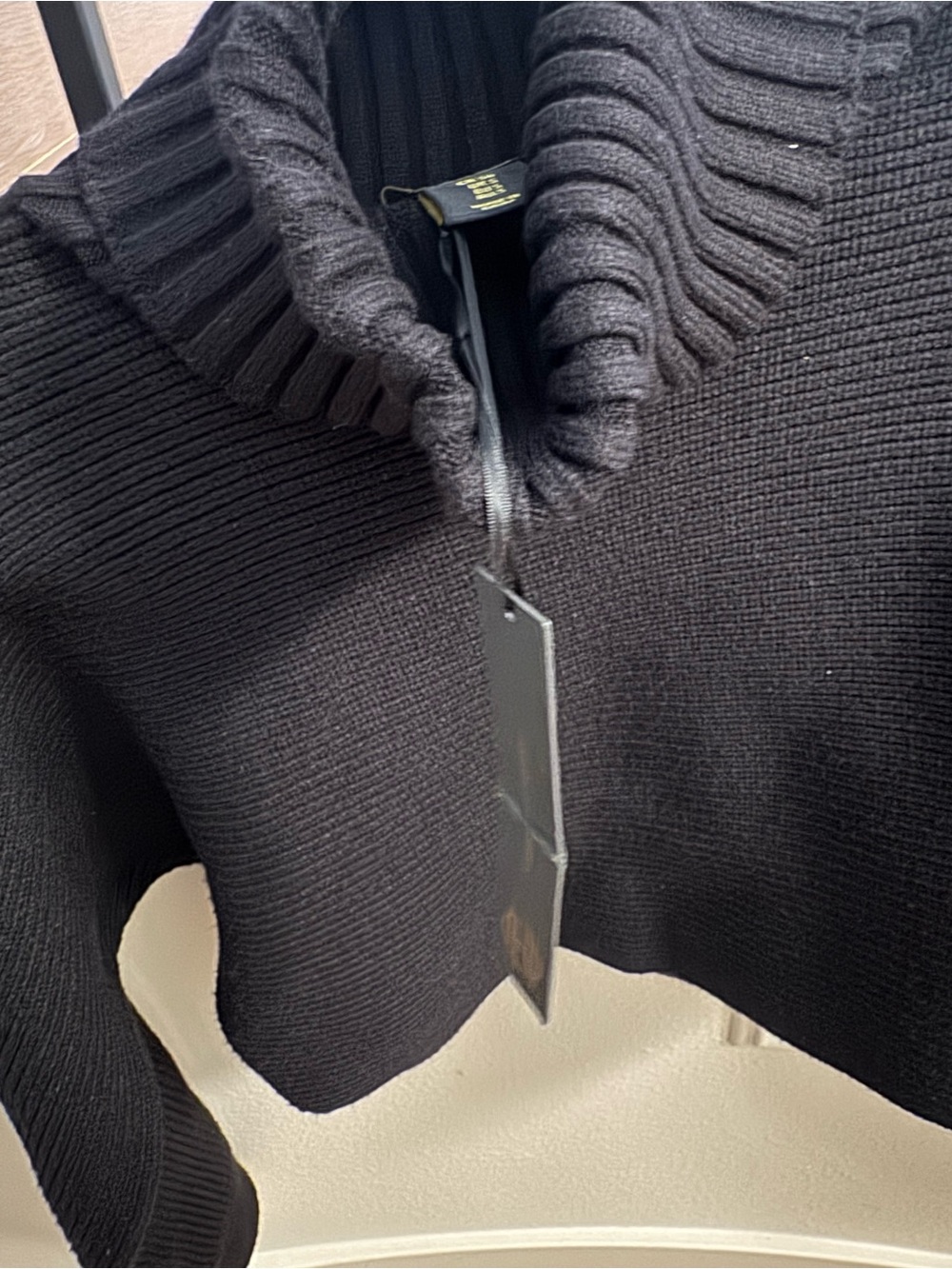House of Harlow 1960 Black Cropped Turtleneck Sweater - Picture 7 of 7